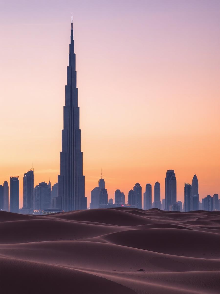 Dubai skyline and Burj Khalifa